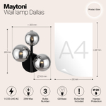 Настенный светильник Maytoni Dallas MOD545WL-03B