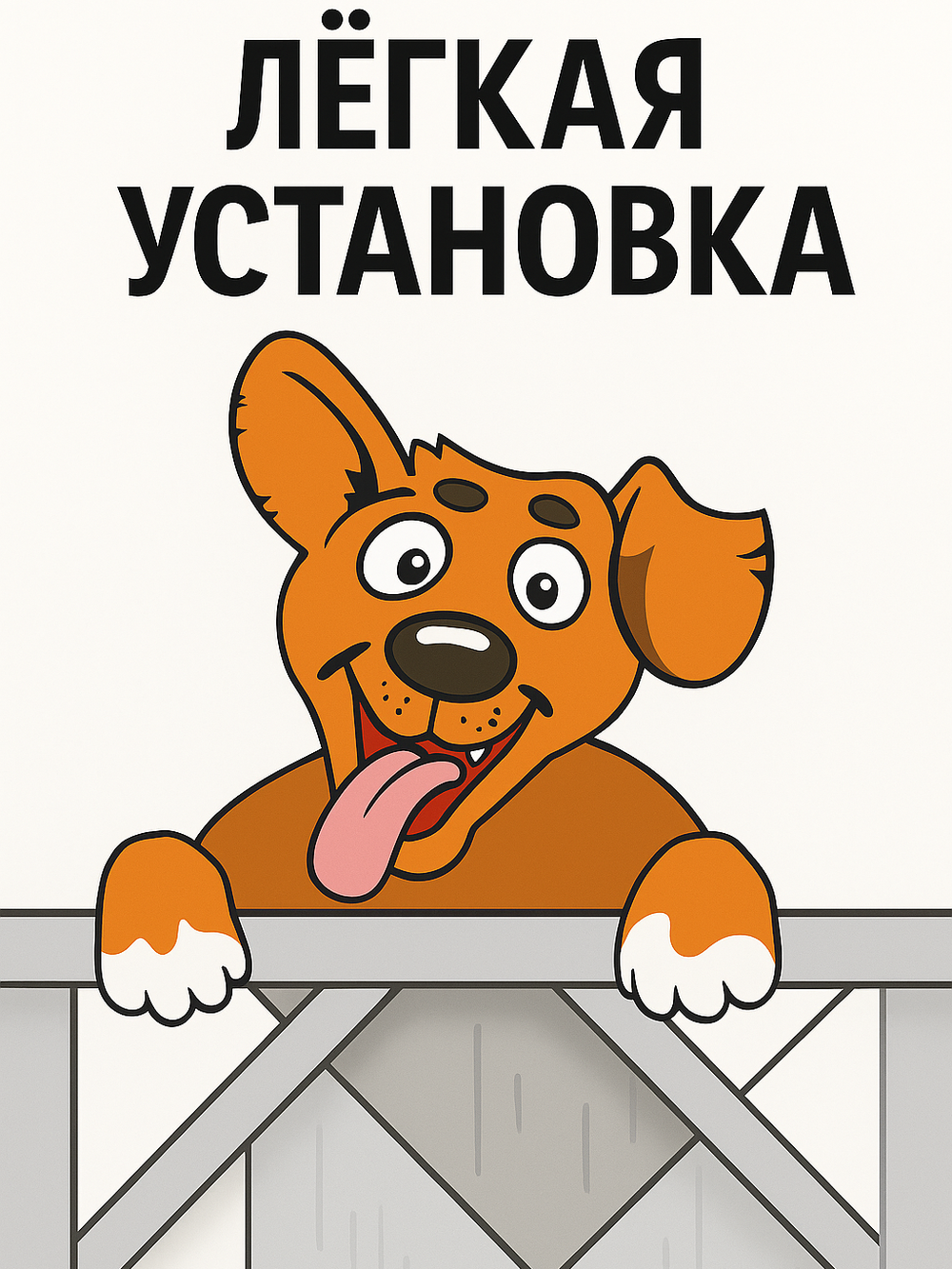 Декор для забора "Добрый пес"