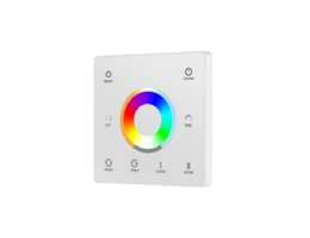 Настенный пульт дистанционного управления RGB+CCT,  1 канал,  зона охвата 30 метров,  цвет белый   Артикул: DN18302RGBCCTWhite