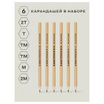 Набор карандашей чернографитных 6шт. 2Н-2В, Красин Конструктор, пласт.упак