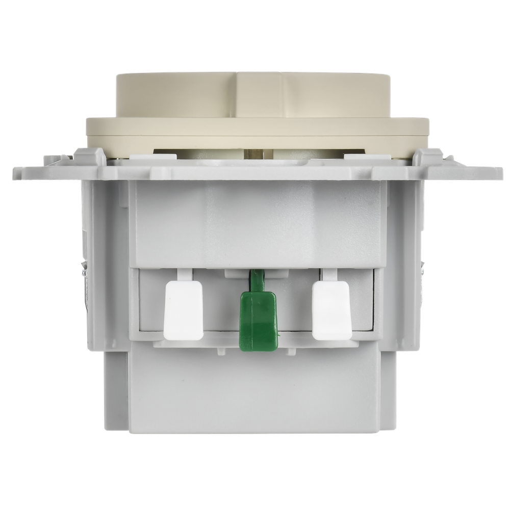 FLITE Розетка 1-местная с заземлением с защитными шторками 16А с USB A+C 20Вт безвинтовое крепление РСЮшс11-1-ФлЛ льняной IEK