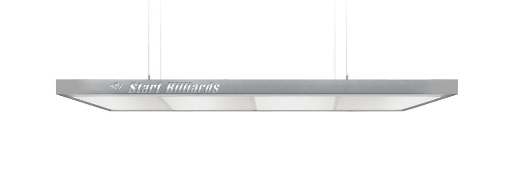 Лампа STARTBILLIARDS Club select 4 секции (Ral 9005 муар (black),Без рассеивателя (комплект))