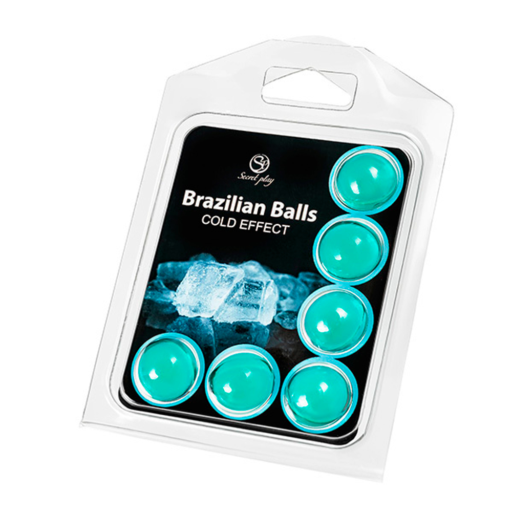 Набор из 6 шариков с массажным маслом и охлаждающим эффектом Secret Play Brazilian Balls