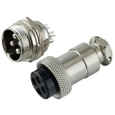 Авиационный разъем GX20 4Pin (штекер+гнездо)