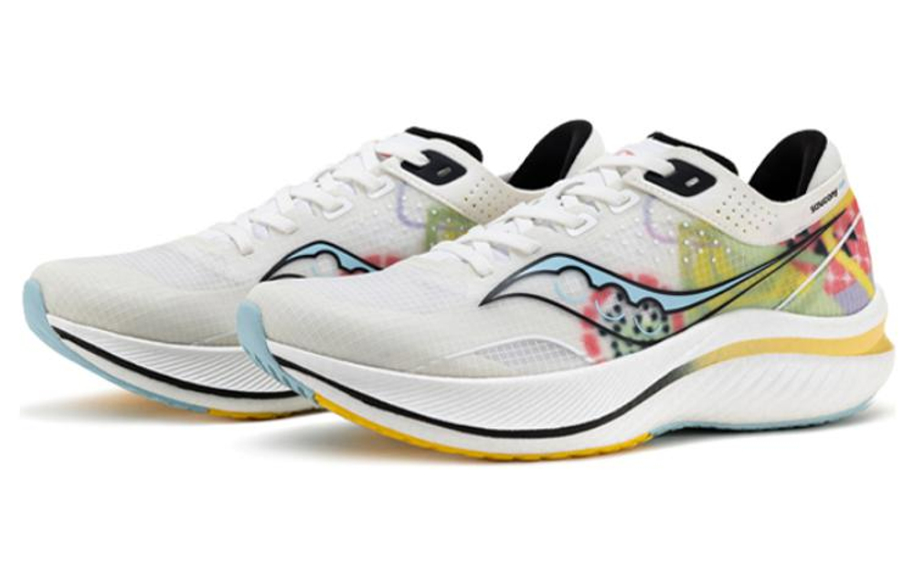 Saucony Slay Full Speed Slip Resistant Abrasion Resistant Low top Running Shoes Unisex White Red