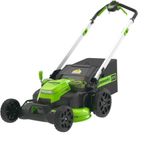 Cамоходная аккумуляторная газонокосилка Greenworks GD60LM61 Twin Force, 60v, 61 см, (2519107UB), с аккумулятором 4 А·ч и зарядным устройством