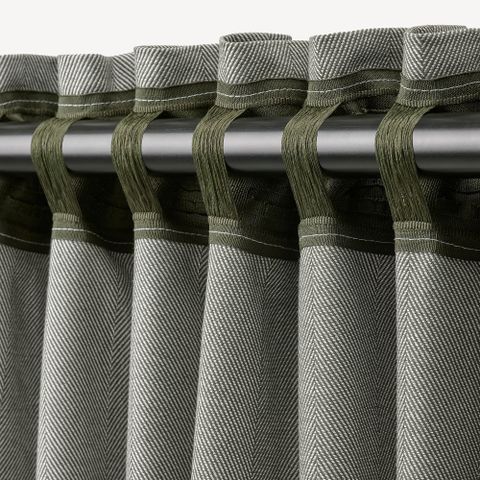 Комплект штор IKEA TIBAST (ТИБАСТ), Темно-зеленый, 145х250 см, 2 шт