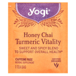 Yogi Tea, Turmeric Vitality, чай с медом и куркумой, 16 чайных пакетиков, 32 г (1,12 унции)