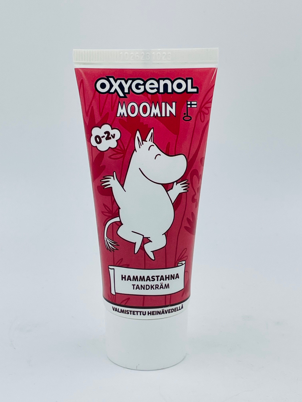 Детская зубная паста Moomin 0-2 лет OXYGENOL с фторидом ксилита 50 мл (Финляндия)