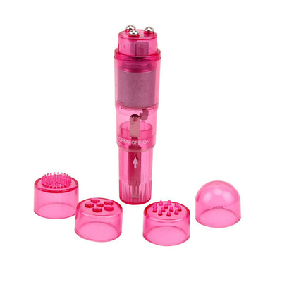 Мини-вибромассажер со сменными насадками The Ultimate Mini Massager, розовый (Цвет: розовый)