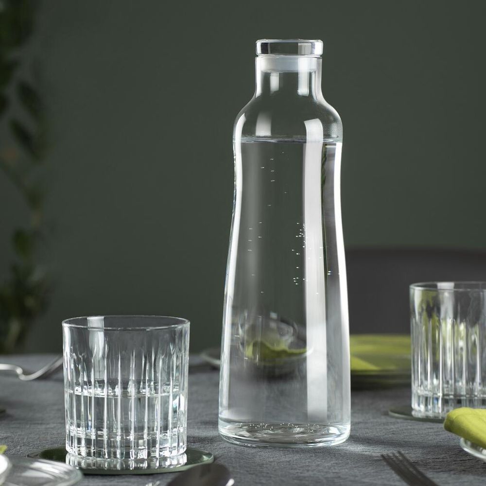 Кувшин 1 л графин бутылка с крышкой хр. стекло Eco Bottle d 9 см h27,2 см RCR [1]