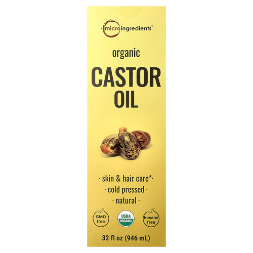 Micro Ingredients, Органическое касторовое масло, 946 мл (32 жидк. унц.)