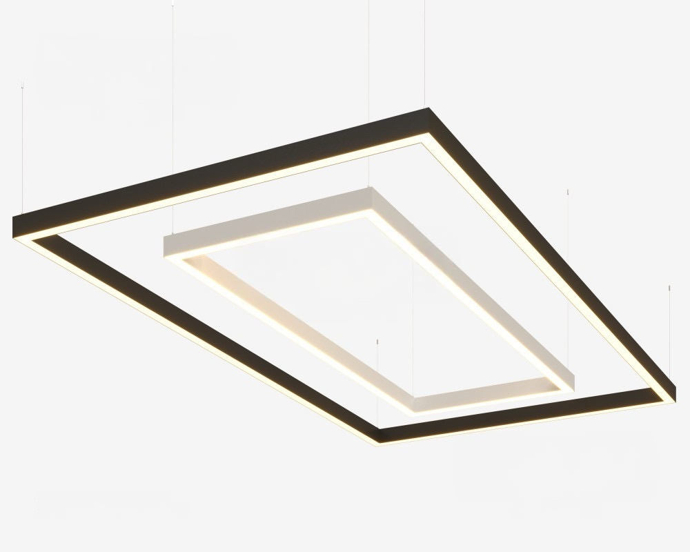 Подвесной LED светильник прямоугольный LP85-FRAME-2000 160Вт 3000К белый 14720Лм 2008х1008х80мм DIOLUM