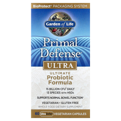 Garden of Life, Primal Defense® Ultra, Ultimate Probiotic Formula, 60 UltraZorbe™ Vegetarian Capsules