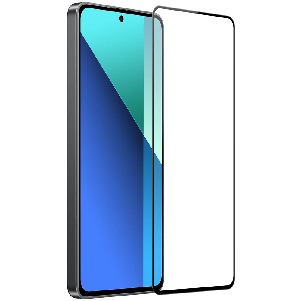 Защитное стекло для Xiaomi Redmi Note 13 4G, тонкие черные рамками и олеофобное покрытие, G-Rhino