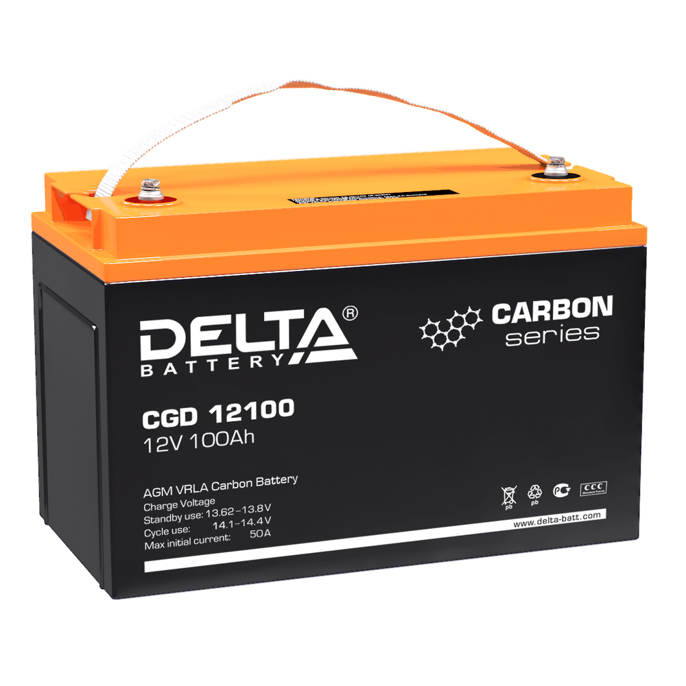 Аккумулятор DELTA CGD 12100 | 100 Ач | 12В CARBON