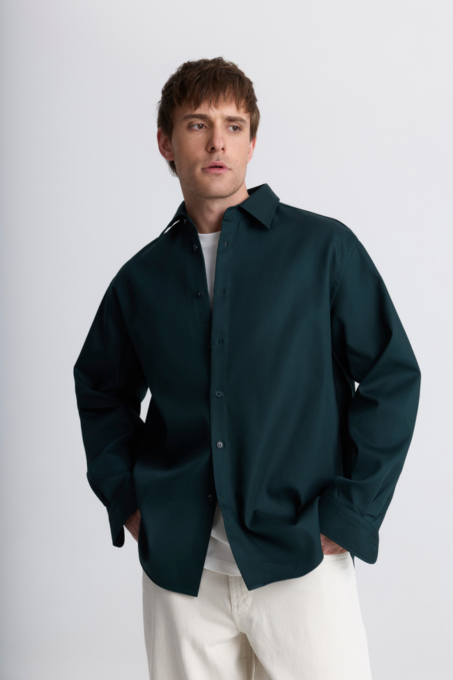 Рубашка из хлопка | dark green