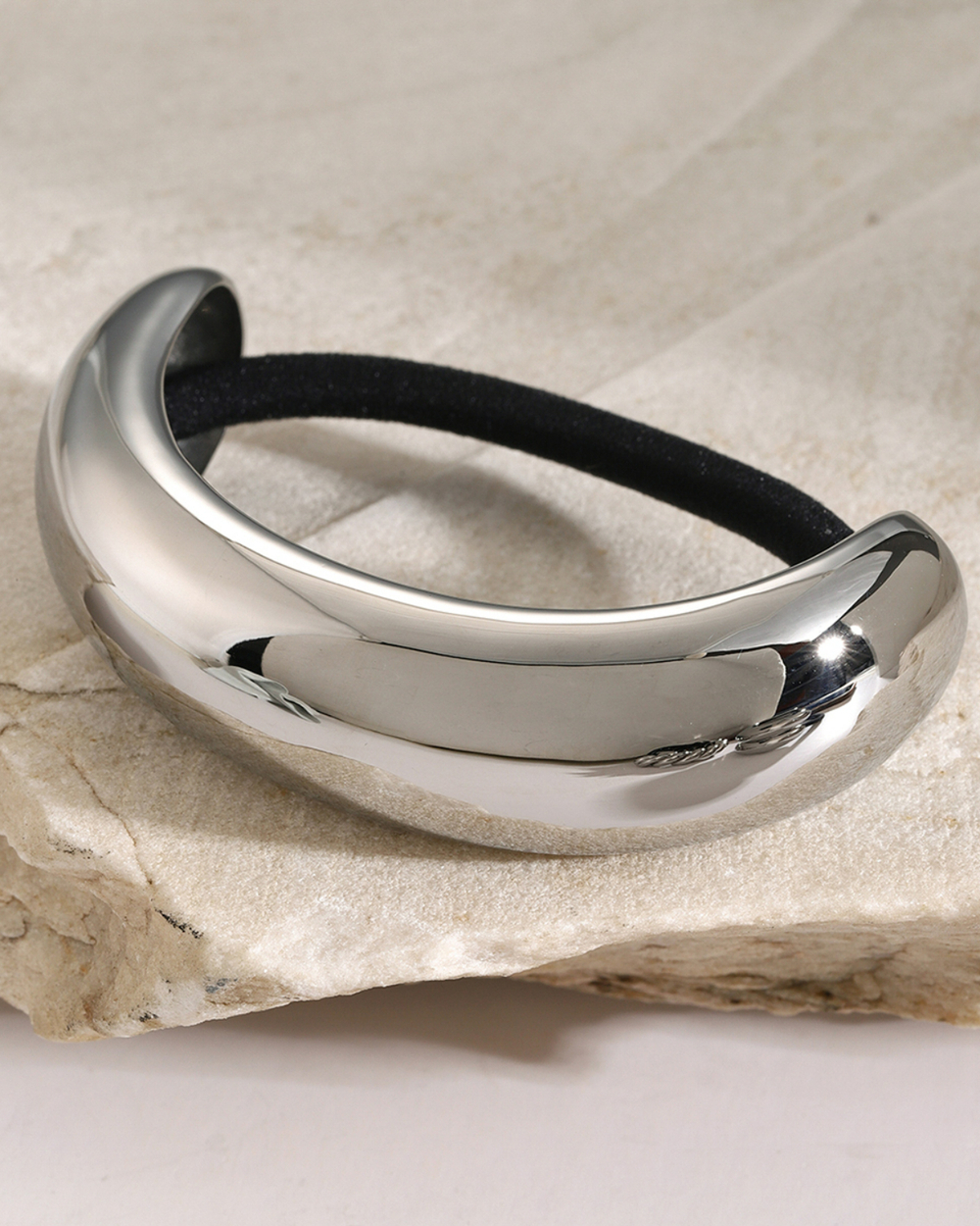 Резинка для волос металлическое полукольцо «HAIR CUFF », золото/серебро