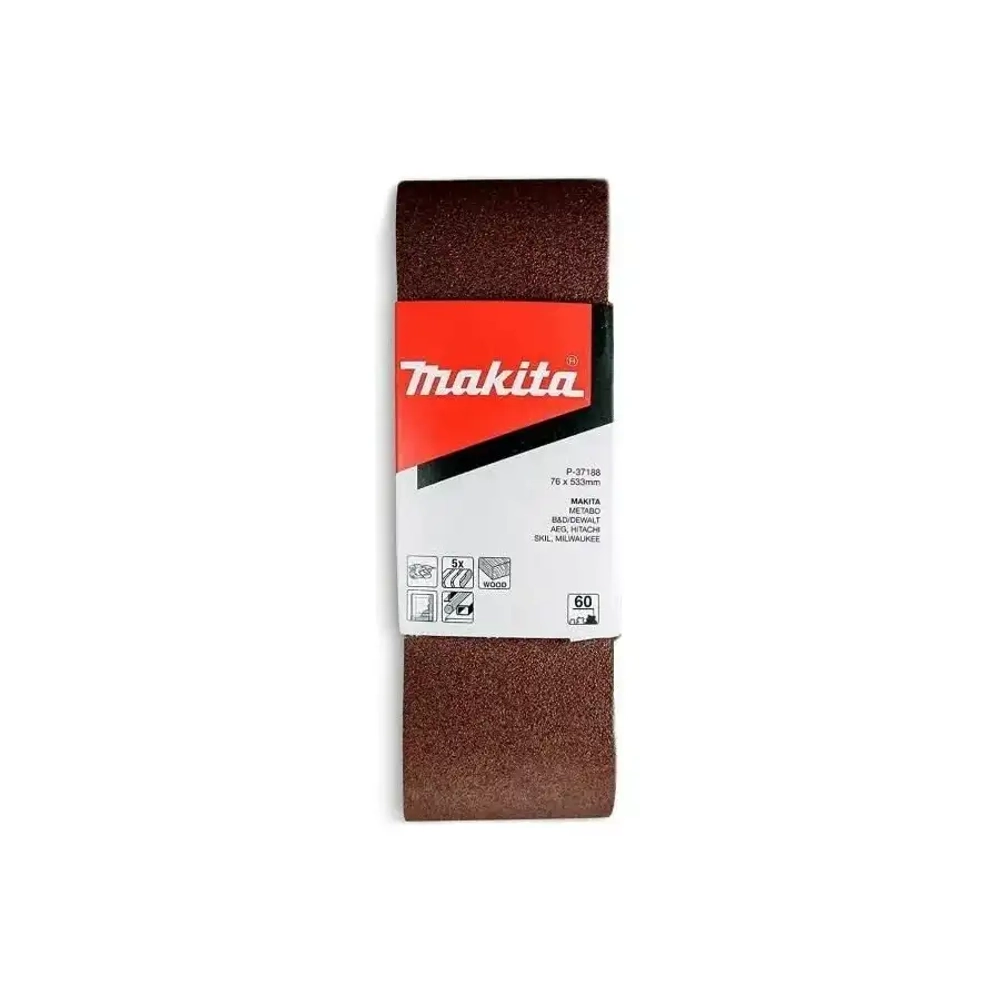 Шлифлента 76х533 мм К80 5шт Makita P-37194