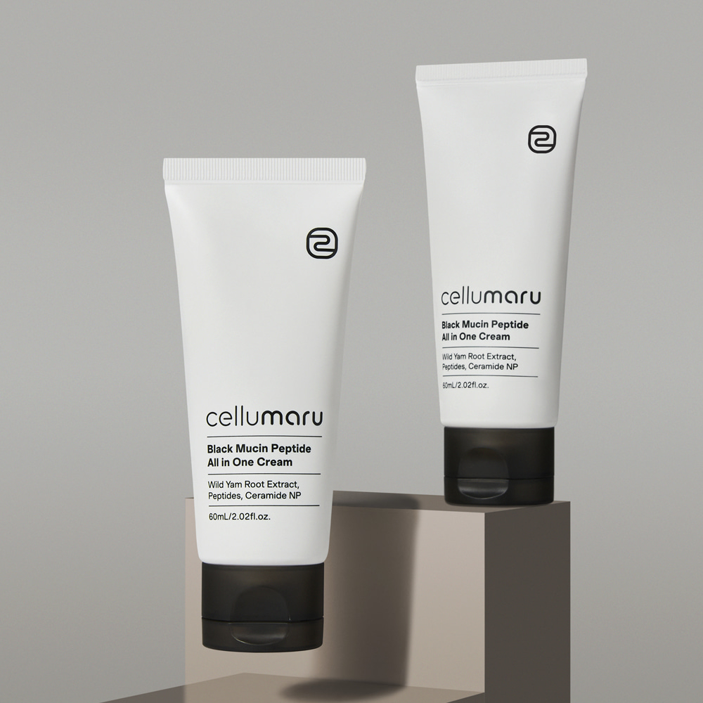 [CELLUMARU] Крем для лица укрепляющий с комплексом пептидов и черным муцином Black Mucin Peptide All in One Cream, 60 мл
