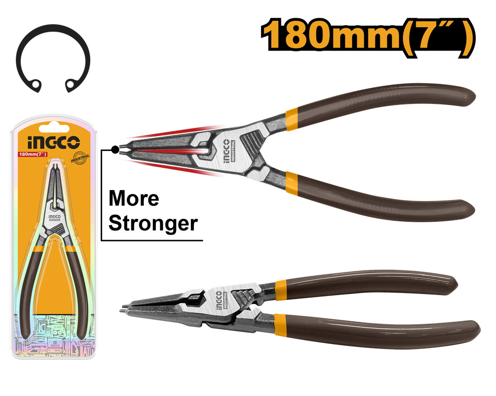 Съемник стопорных колец прямой INGCO HCCP261803 INDUSTRIAL 180 мм Съемник стопорных колец прямой INGCO HCCP261803 INDUSTRIAL 180 мм