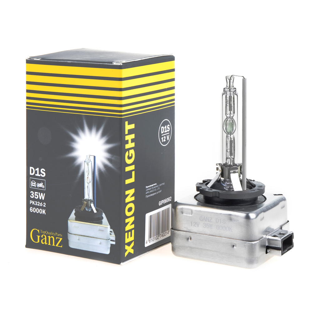 Лампа ксеноновая D1S 12V 35W PK32d-2 6000K  GANZ GIP06082