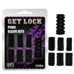 Набор насадок на пенис Penis Sleeve Kits-Black (Цвет: черный)