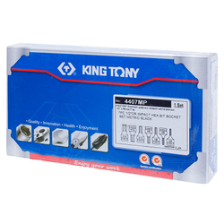 Набор ударных торцевых насадок 1/2", HEX, 4-14 мм, 7 предметов KING TONY 4407MP