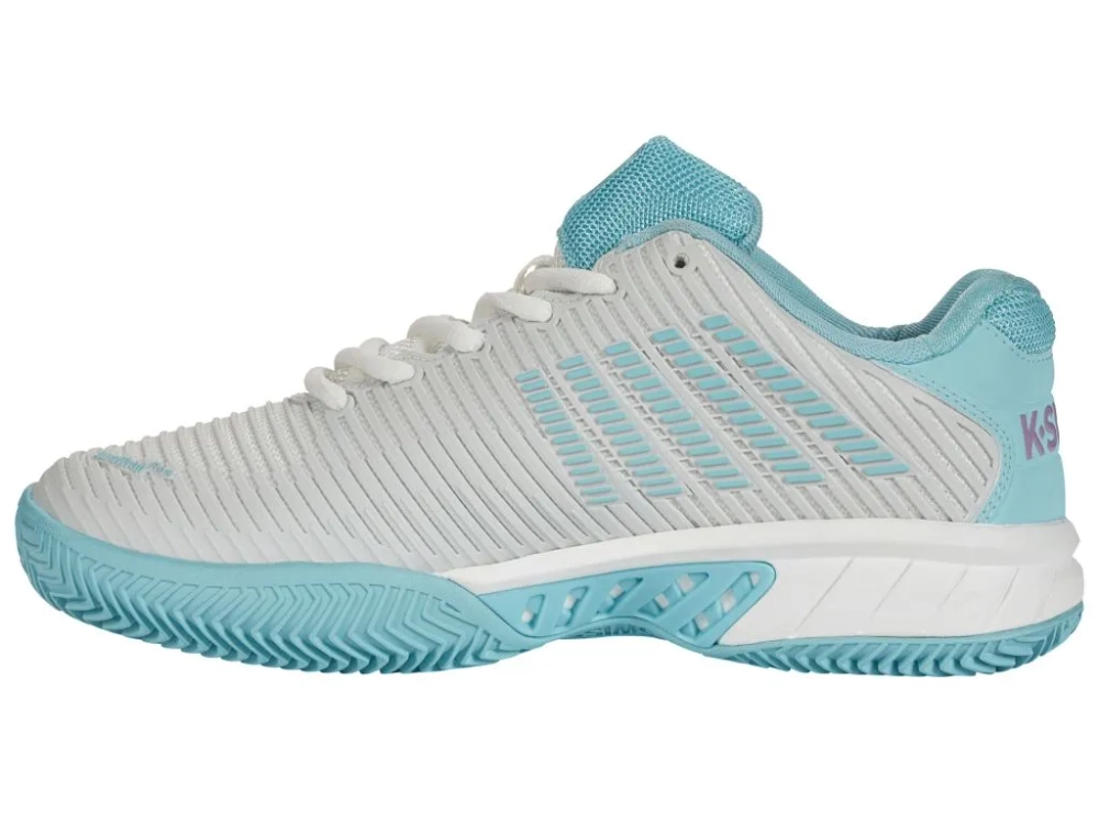Женские теннисные кроссовки K-Swiss Hypercourt Express 2 HB - brilliant white/angel blue/sheer lilac