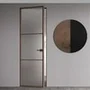 Межкомнатная алюминиевая дверь в скрытом коробе Loft-S 3 стекло матовое бесцветное