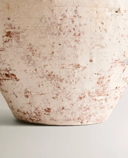 ZARA HOME ВАЗА В ДЕРЕВЕНСКОМ СТИЛЕ, ЖЕЛТО-КОРИЧНЕВЫЙ