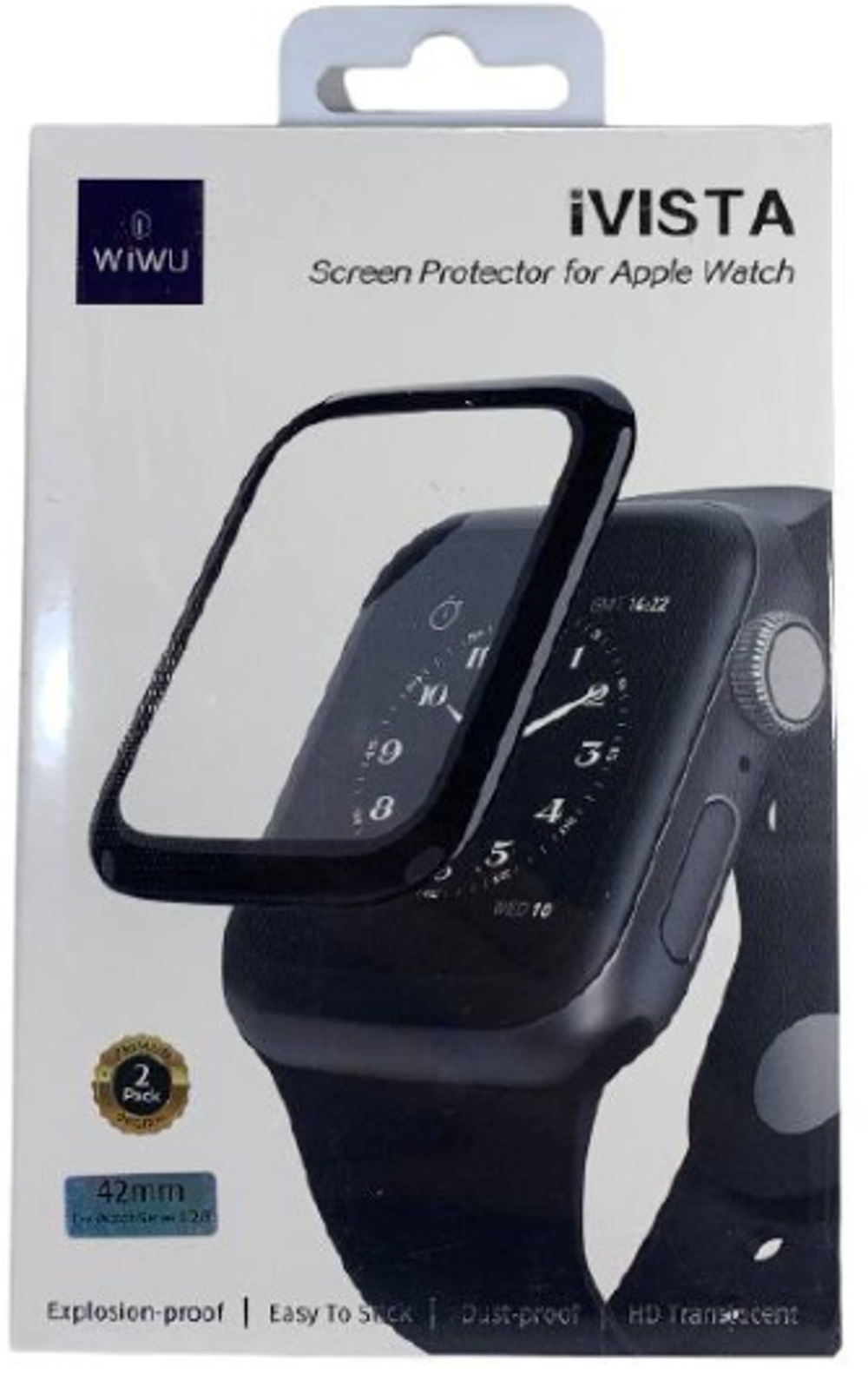 Защитное стекло для Apple watch "42" черное WiWU iVista