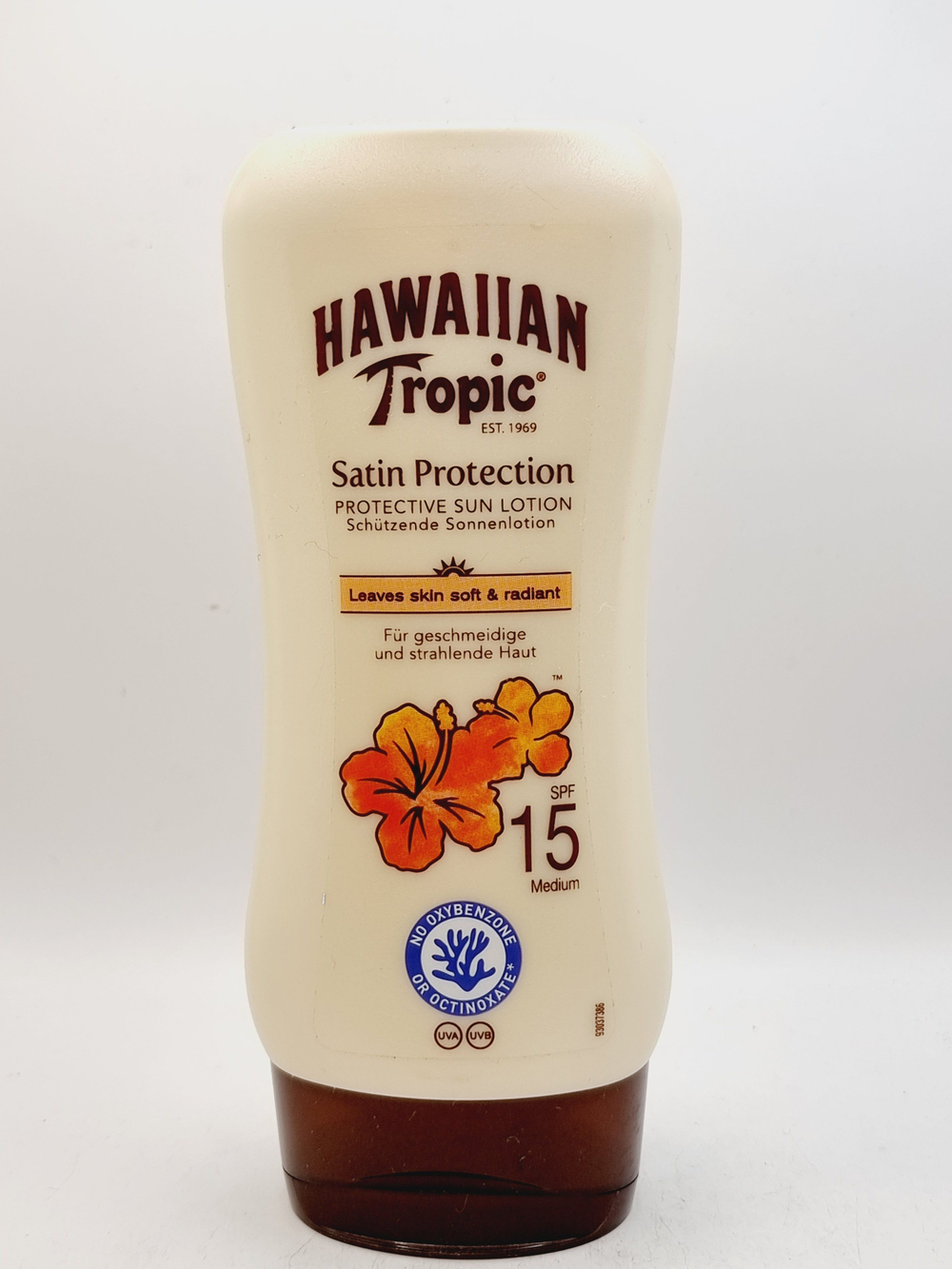 Hawaiian Tropic Glowing Protection солнцезащитный лосьон спрей для сияющей защиты SPF15 180 мл (Германия)