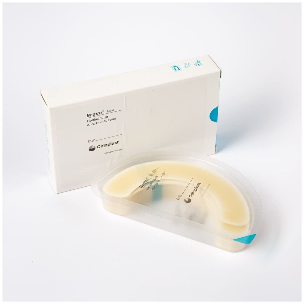 20 шт. Эластичная пластина-полукольцо Brava® Coloplast для дополнительной фиксации калоприемников