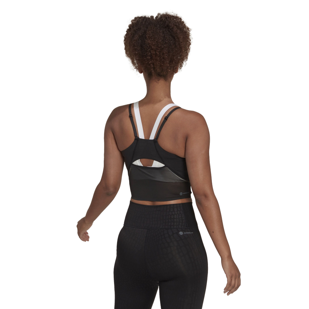 Женская теннисная майка adidas 45S Cropped Tank Top Women - Black