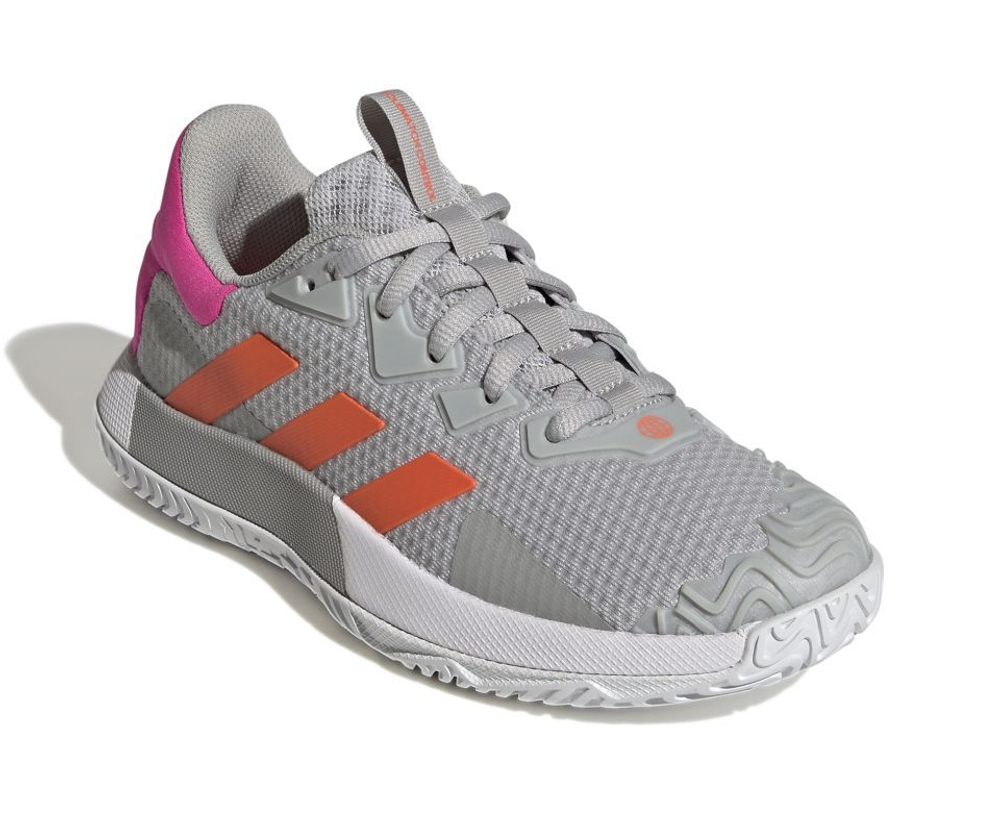 Женские Кроссовки теннисные Adidas Sole Match Control W - grey two/solar orange/team shock pink