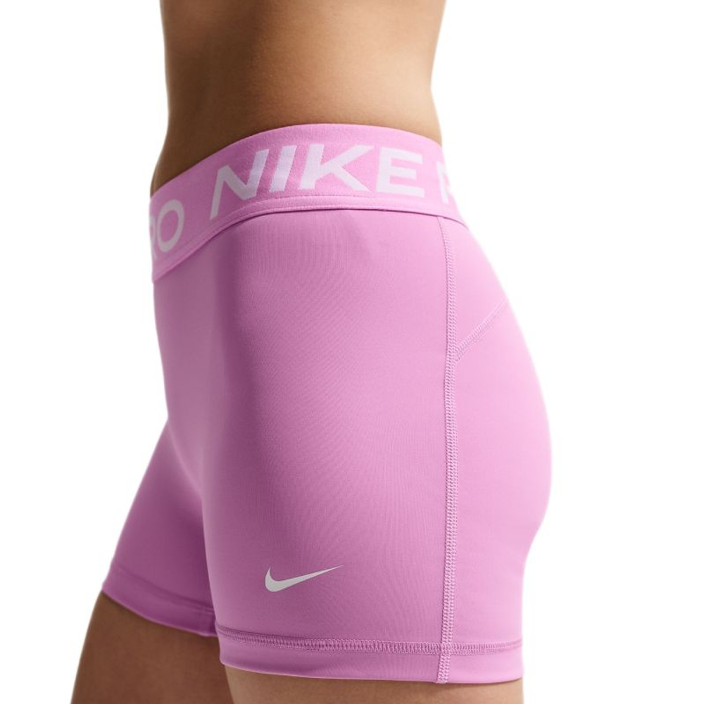 Женские теннисные шорты Nike Pro Dri-Fit 365 Mid-Rise 3in — light magenta/white