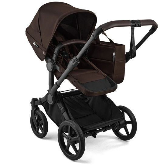 Коляска для двойни Bugaboo Donkey 6 Twin 2 в 1 Black / Cocoa Brown