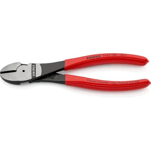 Кусачки боковые особой мощности черненые 180 мм Knipex 74 01 180