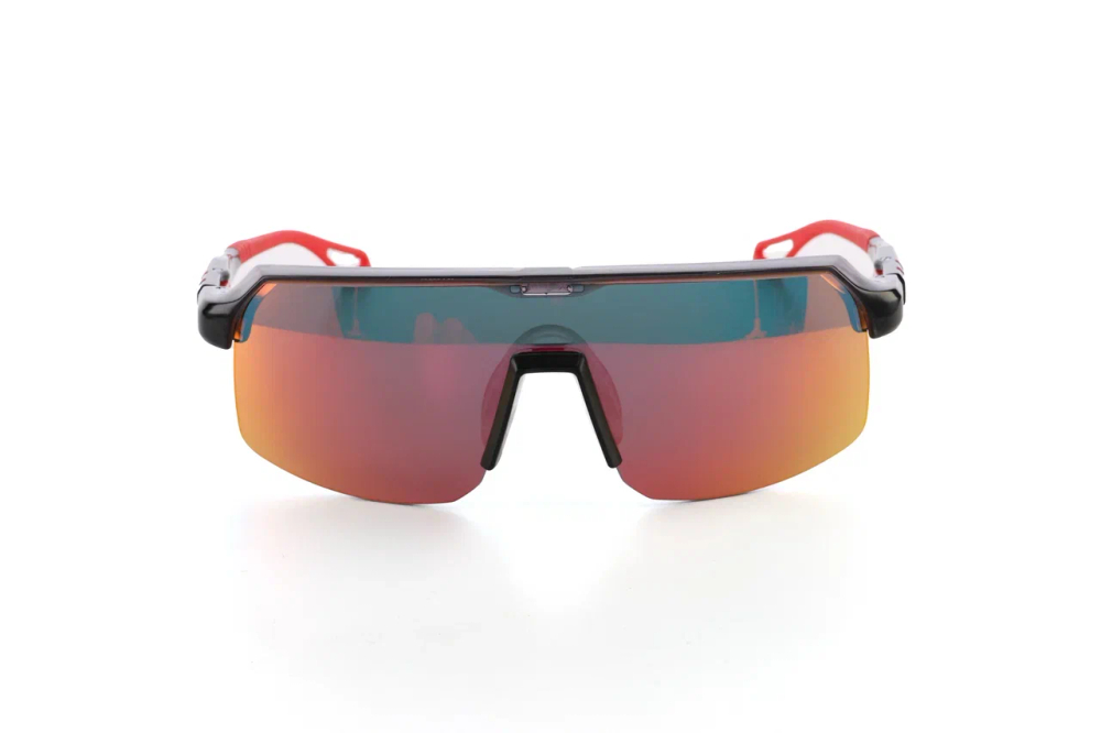 Спортивные очки с диоптриями HILX Inferno Shiny Crystal Dark Grey / Red Lens