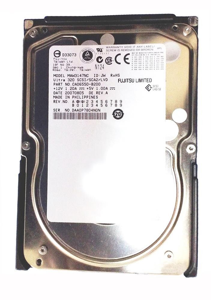 Жесткий диск Fujitsu SCSI 147GB 10K (U320/8MB/80pin) CA06550-B200