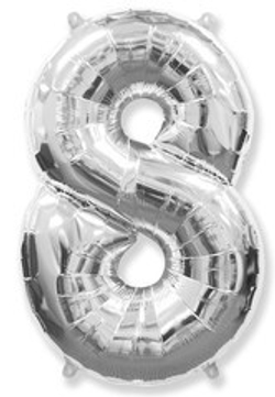 Ф ЦИФРА 8  40" Silver Серебро