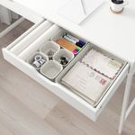 Органайзер IKEA NOJIG (НОЙИГ), Пластик, Бежевый, 15x20x5 см