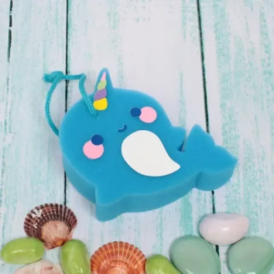 Губка для тела поролоновая детская фигурная «Sweet kids - Кит Монди», 11*14 см (ZIP пакет)