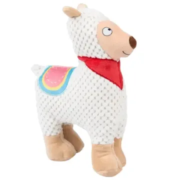 Mr.Kranch Игрушка для собак "Лама", плюшевая с пищалкой, 20см