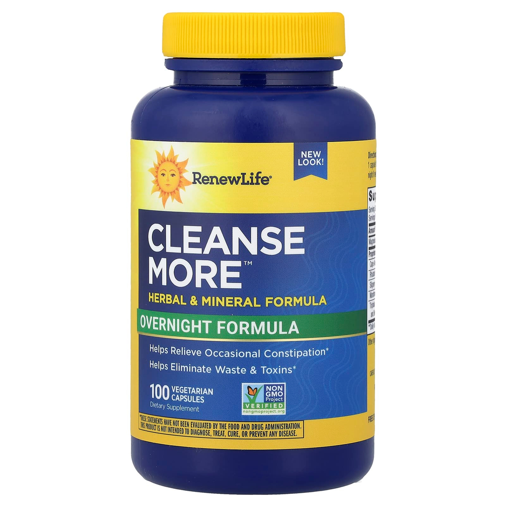 Renew Life, Cleanse More™, 100 вегетарианских капсул