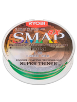 Шнур плетеный для рыбалки Ryobi SMAP PE8X-100M Multi Colour 6.0# 0,405мм