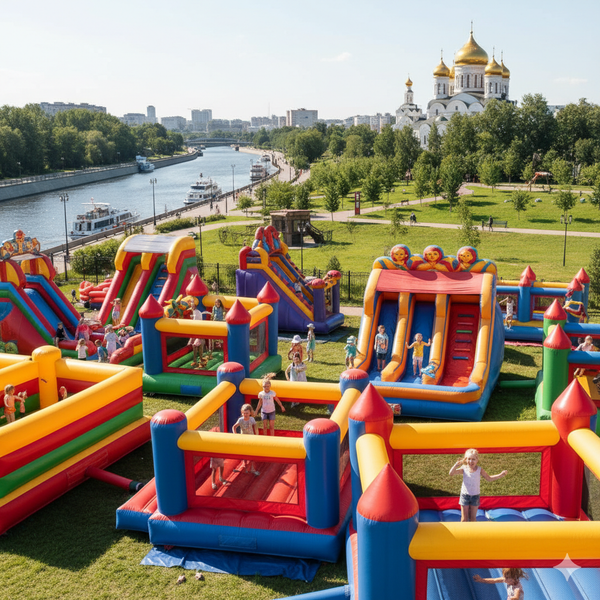 Надувной батут купить в Долгопрудном — БатутМастер 🎉