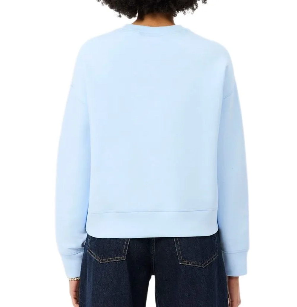 Женская Кофта теннисная Lacoste Oversized Double Face Jersey - sugared blue