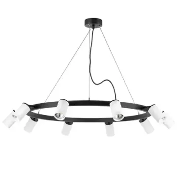 Люстра подвесная 10*GU10 LR020360 черный/белый Rullo Lightstar